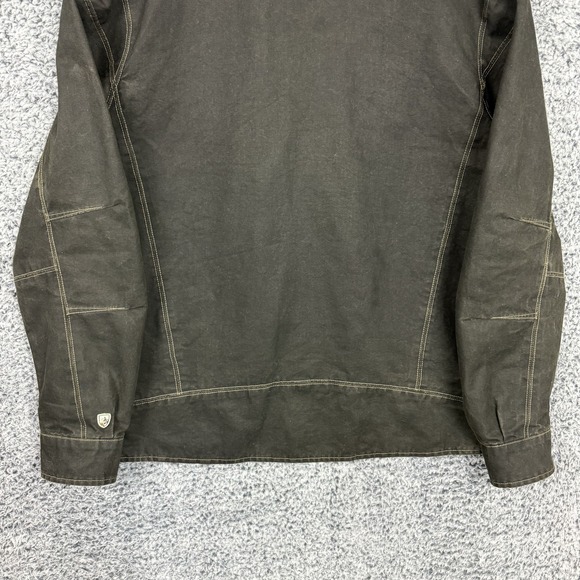 Vintage Kuhl Jacket Mens Large Brown Vintage Patina Dye Canvas Cotton Full Zip - Picture 9 of 14